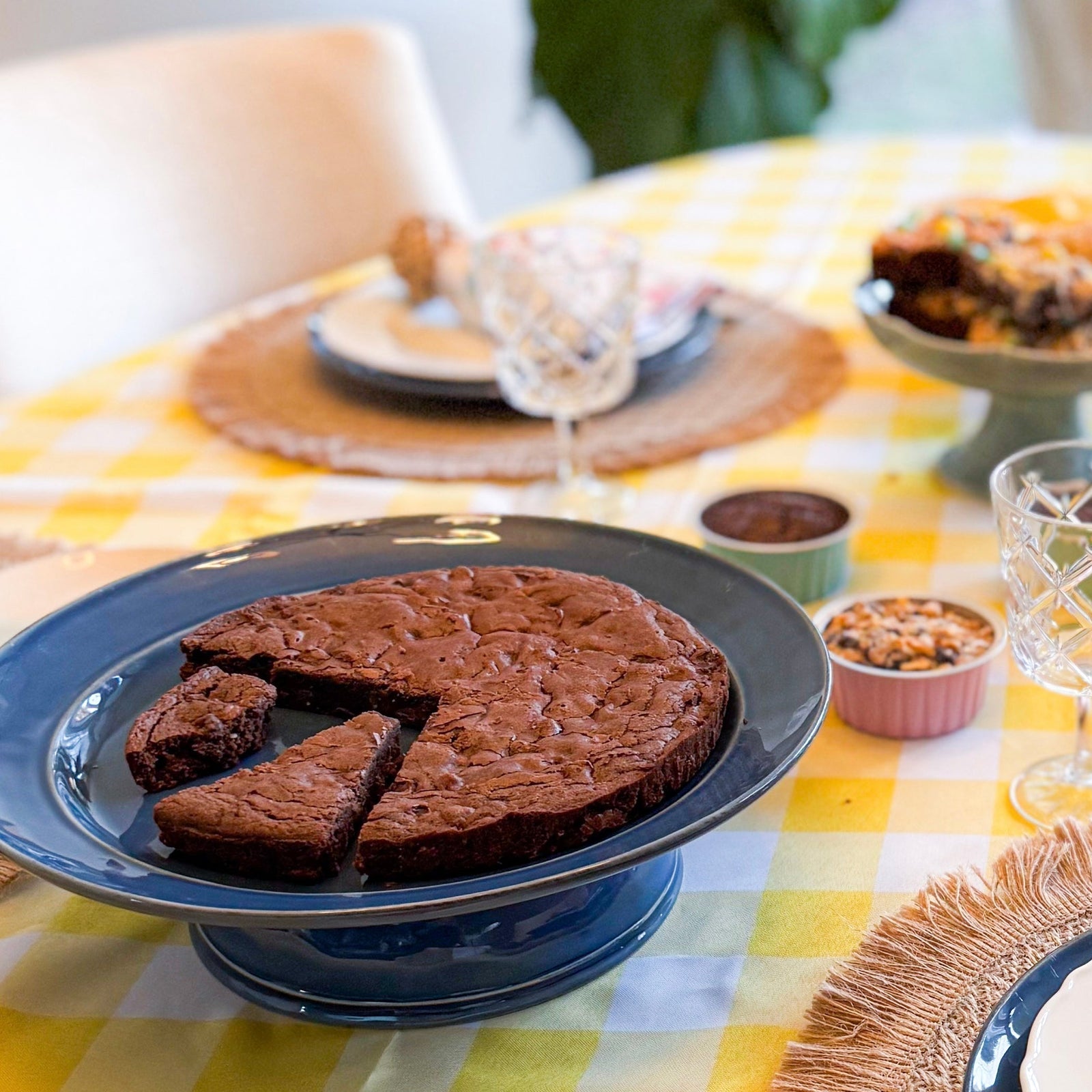 Brown Butter Brownie Pie made with Carolina's Gourmet Brownie Mix